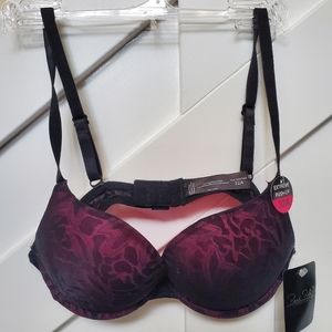 Extreme Push-up size enhancing black lace overlay bra